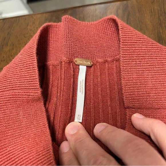 Free People Skyline Midi Skirt in Burnt Orange Size XS - Picture 4 of 12